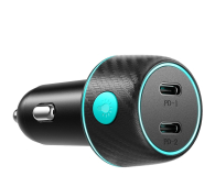 JoyRoom Ładowarka samochodowa 2x USB C 70W z podświetleniem LED - 1257675 - zdjęcie 2